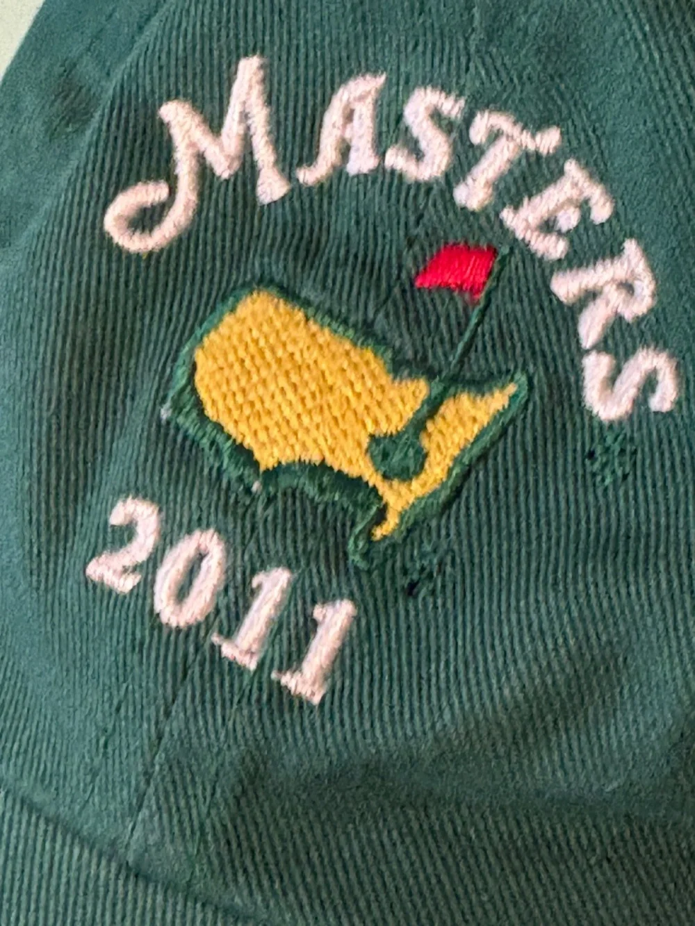 Masters 2011 Augusta Golf Hat American Needle Green Adjustable Strap Cap